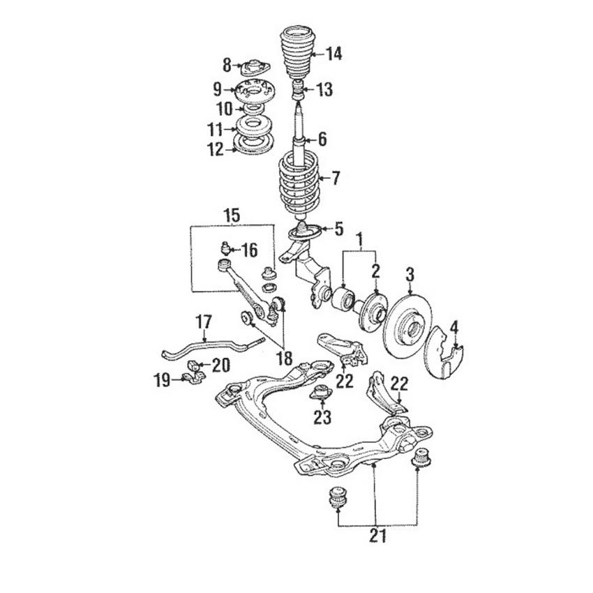 Audi Strut Mount - Front 443412377